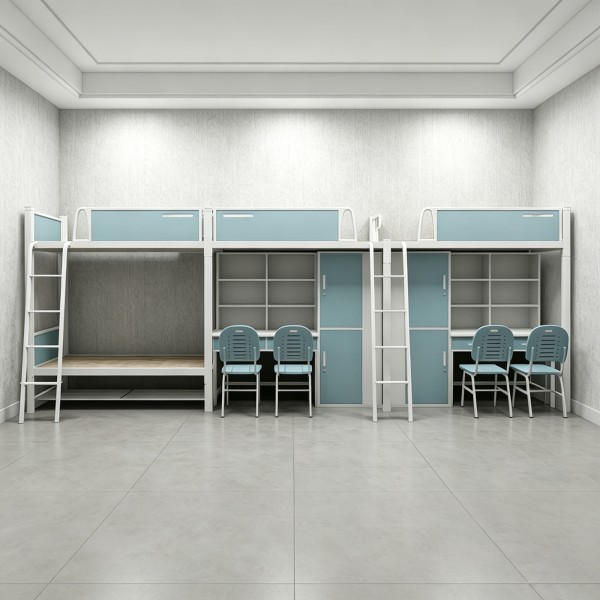 沃德WD-190款三连体四人位外挂梯公寓床