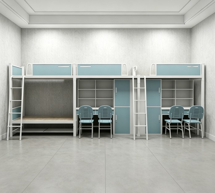 沃德WD-190款三连体四人位外挂梯公寓床产品图1