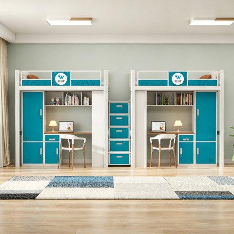 沃德WD-194款两连体两人位中步梯公寓床