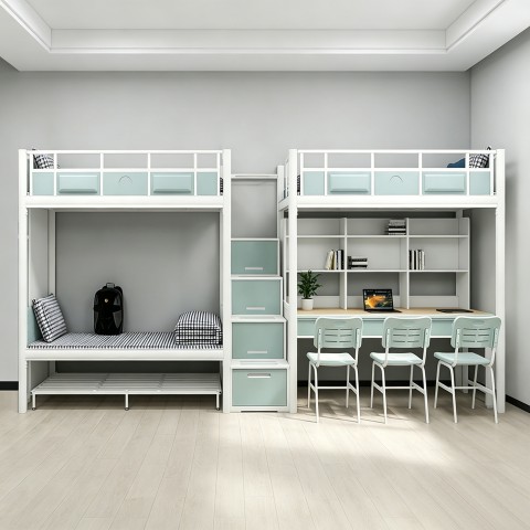 沃德WD-186款两连体三人位中步梯公寓床