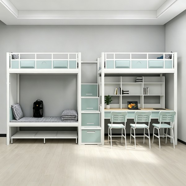 沃德WD-186款两连体三人位中步梯公寓床