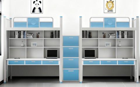 沃德WD-147款两连体两人位中步梯公寓床