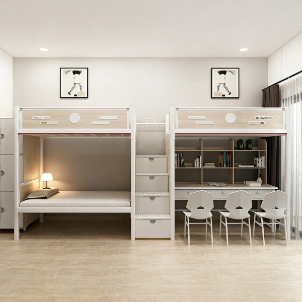 沃德WD-180款两连体三人位中步梯公寓床