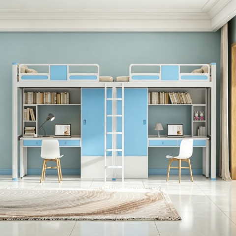 沃德WD-195款两连体两人位外挂梯公寓床