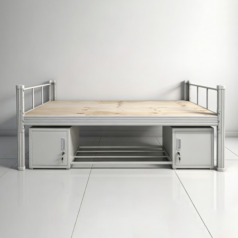 沃德WD-175款单层床-带床下柜款