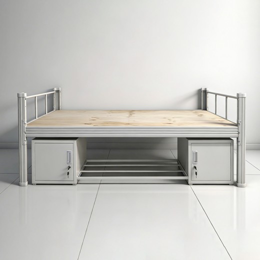 沃德WD-175款单层床-带床下柜款