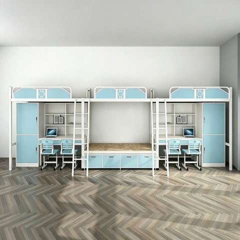 沃德WD-191款三连体四人位外挂梯公寓床