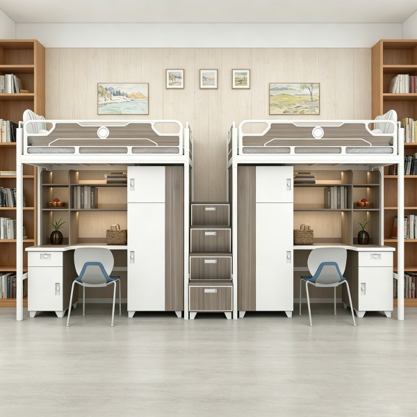 沃德WD-184款两连体两人位中步梯公寓床