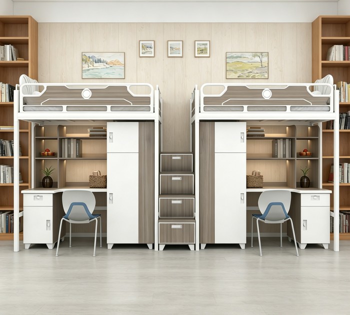 沃德WD-184款两连体两人位中步梯公寓床产品图1