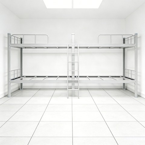 沃德WD-164款两连体两人位外挂梯双层床