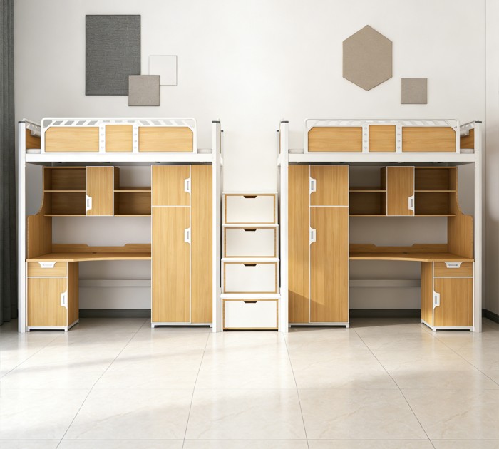 沃德WD-188款两连体两人位中步梯公寓床产品图1