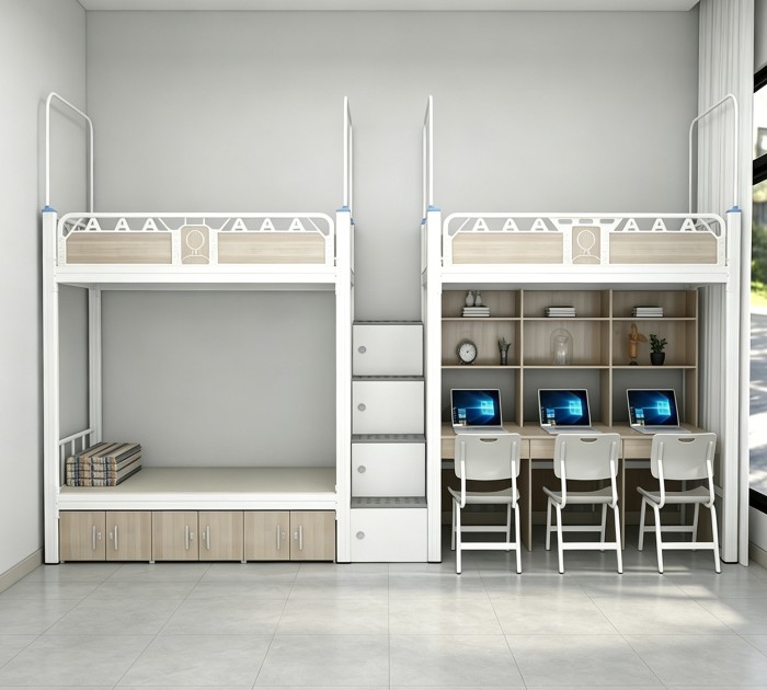 沃德WD-185款两连体三人位中步梯公寓床产品图1