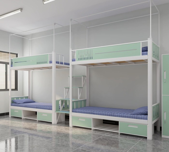 沃德WD-141款两连体四人位中步梯公寓床产品图1