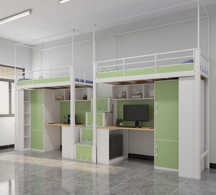 沃德WD-151款两连体两人位中步梯公寓床产品图1