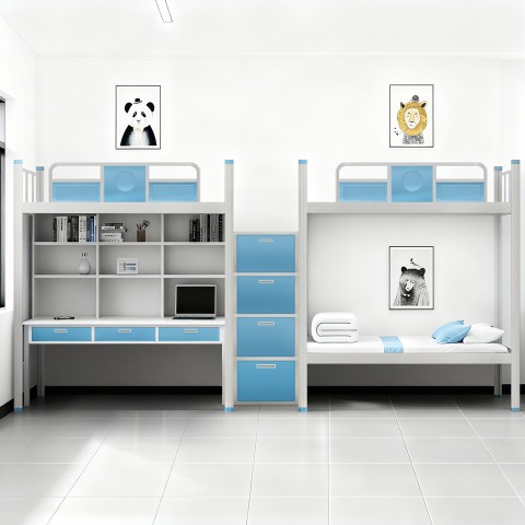 沃德WD-148款两连体两三人位中步梯公寓床