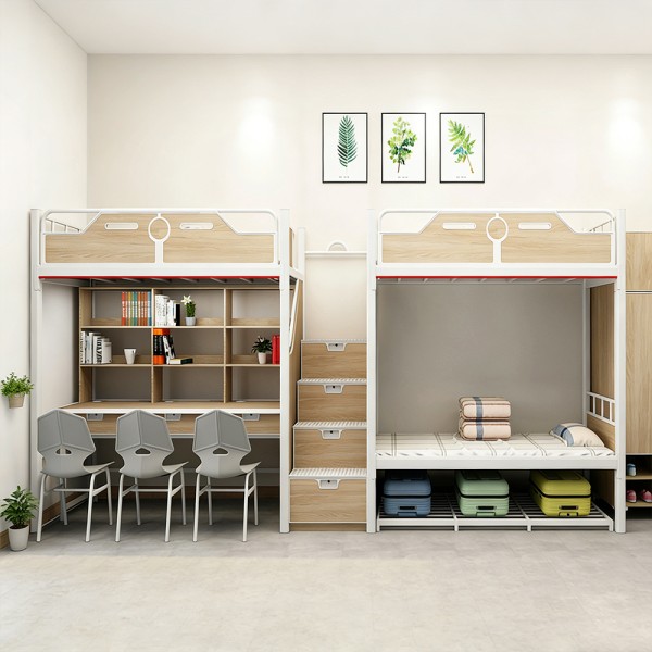 沃德WD-178款两连体三人位中步梯公寓床