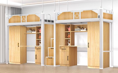 沃德WD-144款两连体两人位中步梯公寓床