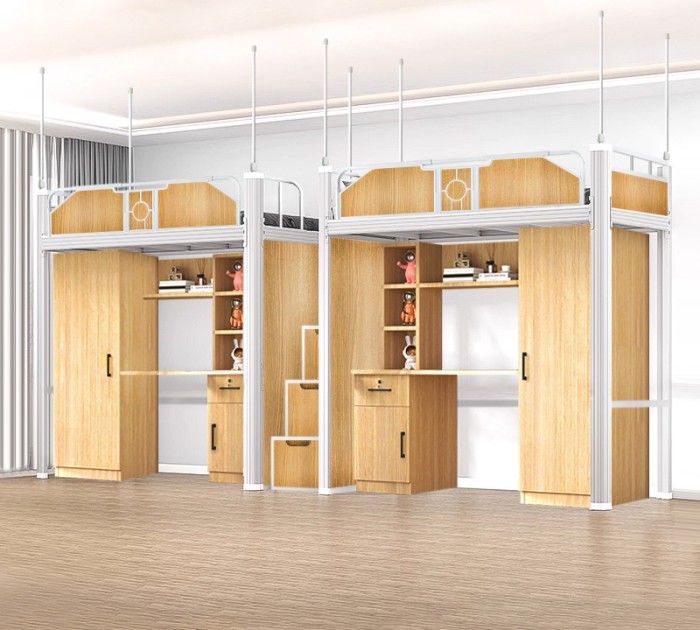 沃德WD-144款两连体两人位中步梯公寓床产品图1