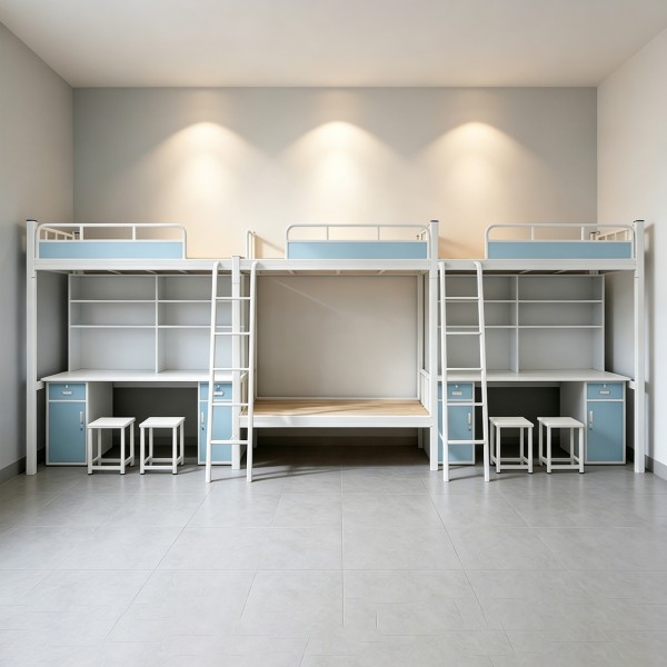 沃德WD-193款三连体四人位外挂梯公寓床