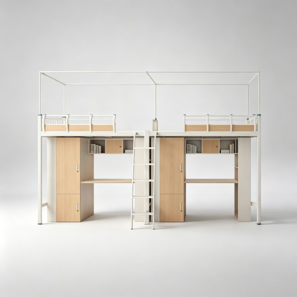 沃德WD-206款两连体两人位外挂梯公寓床