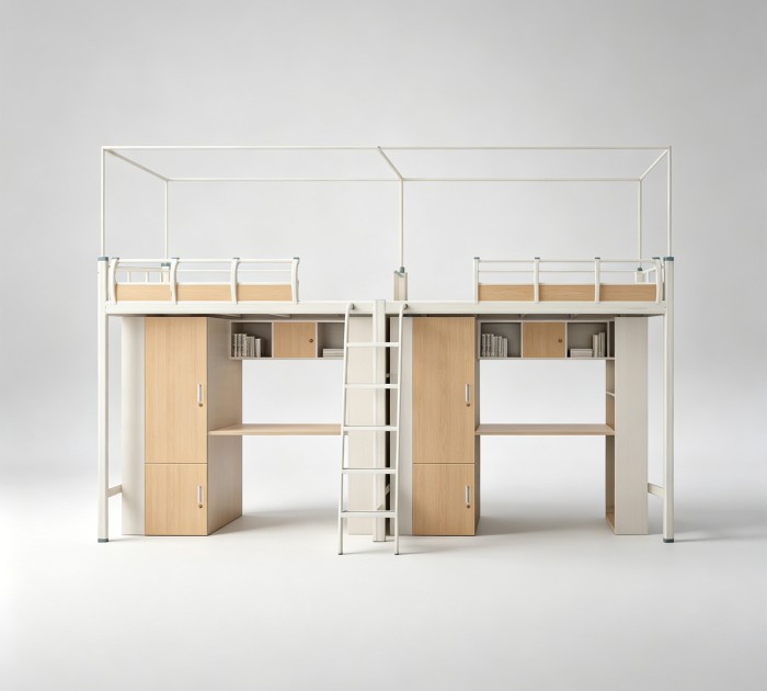 沃德WD-206款两连体两人位外挂梯公寓床产品图1