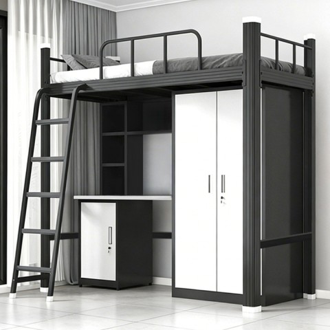 沃德WD-168款单人位外挂梯公寓床