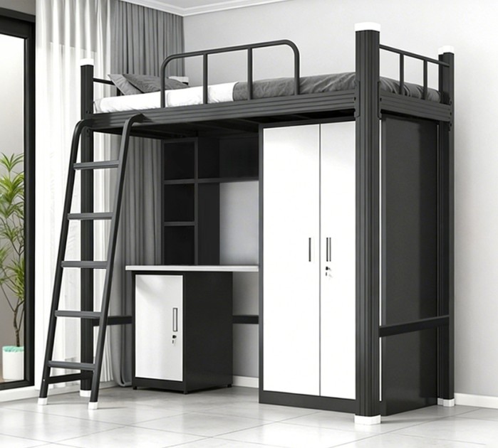 沃德WD-168款单人位外挂梯公寓床产品图1