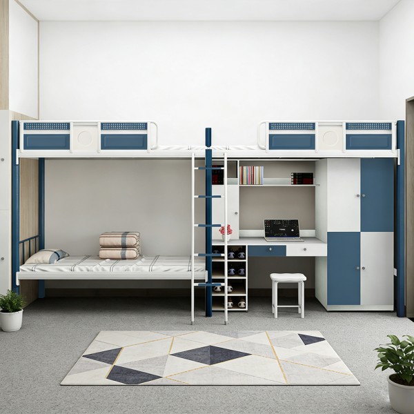 沃德WD-156款两连体三人位外挂梯公寓床