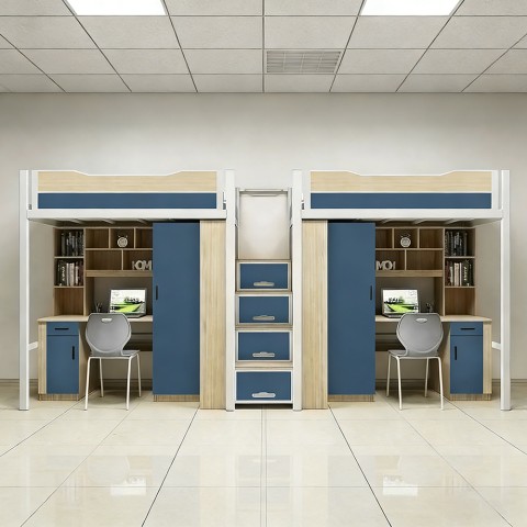 沃德WD-155款两连体两人位中步梯公寓床