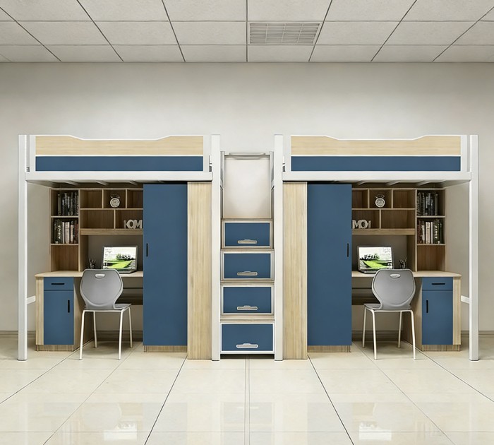 沃德WD-155款两连体两人位中步梯公寓床产品图1