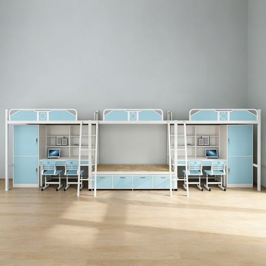 沃德WD-152款三连体四人位外挂梯公寓床