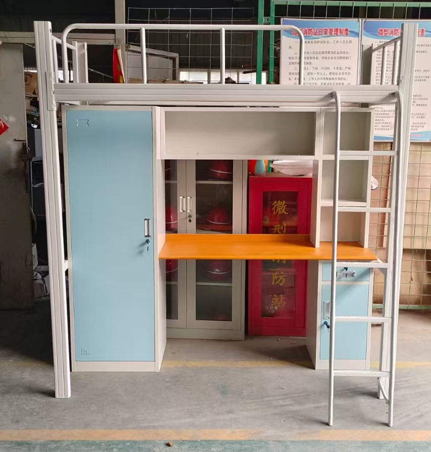 某培训学校上床下桌单人位公寓床案例 - 单人位公寓床,学校公寓床,公寓床案例